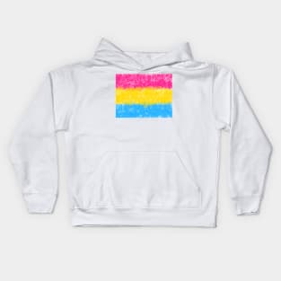 Pansexual Flag in Crosshatch Design Kids Hoodie